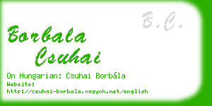 borbala csuhai business card