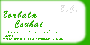 borbala csuhai business card